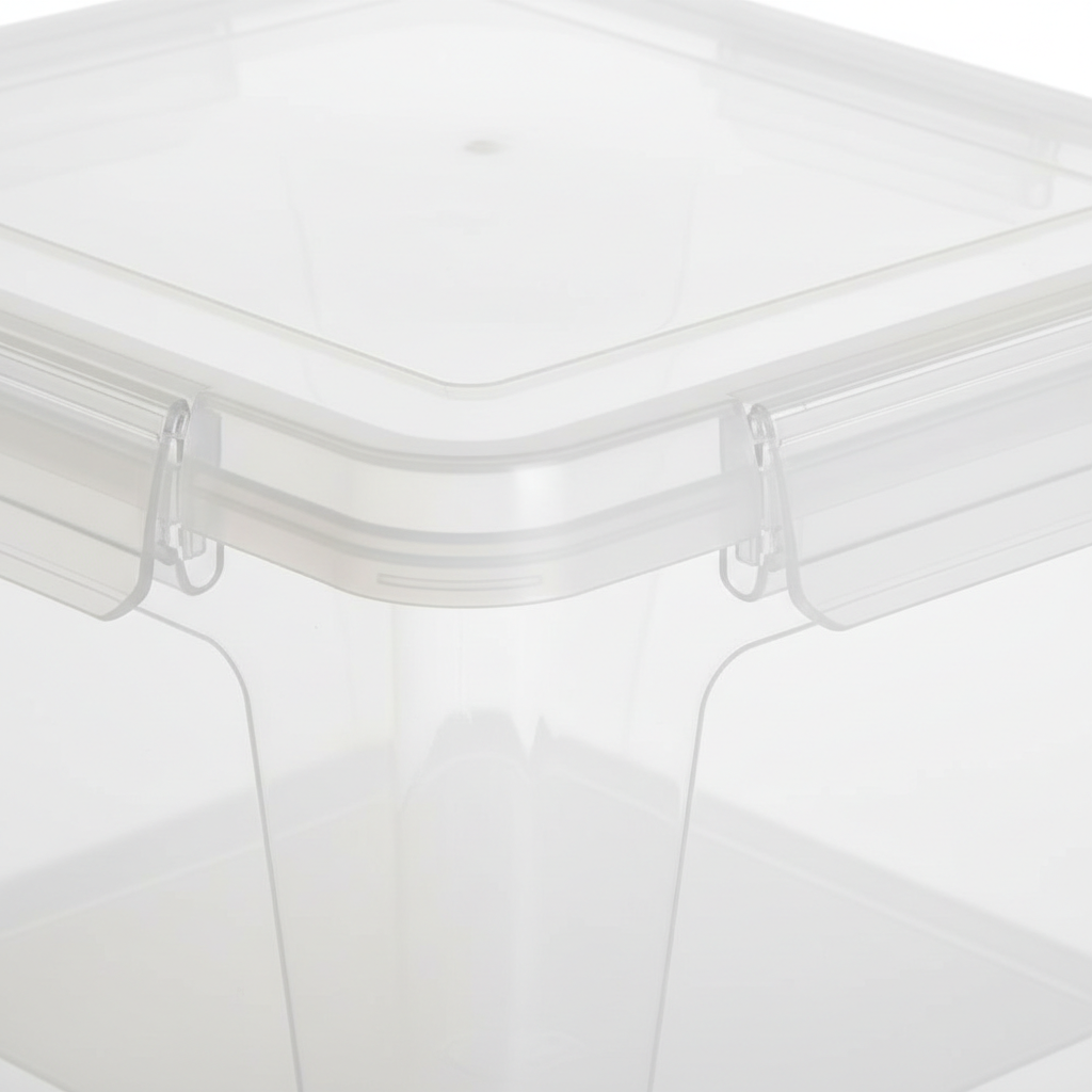Close-up of snap-on lid and smooth surface texture